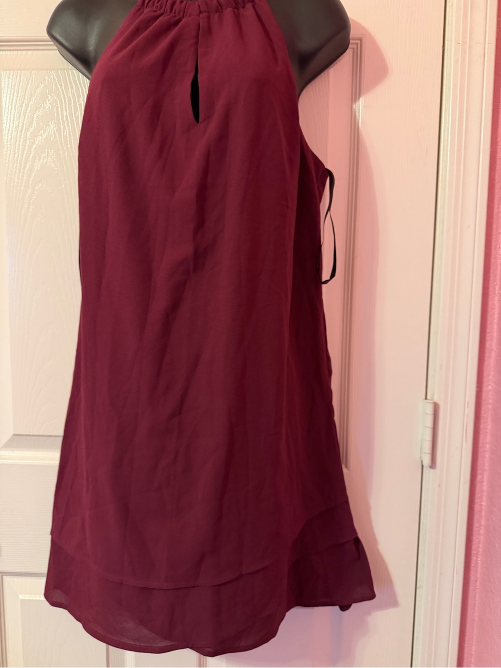 NWT G by Guess Damson Halter Shift Dress with Gold Chain Sz M